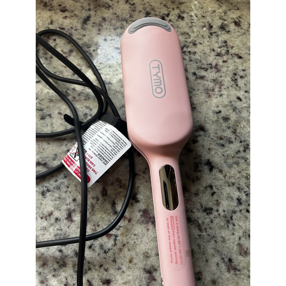 Tymo Pink Ceramic Straightening Brush - Women Hair Styling